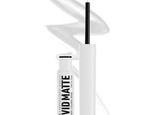 NYX PROFESSIONAL MAKEUP Vivid Matte Liquid Liner ، محدد عيون مقاوم للتلطخ مع طرف دقيق - أبيض