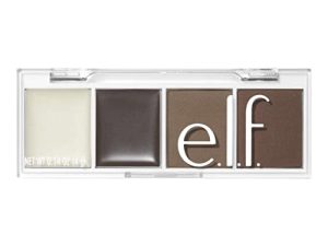 elf Bite-Size Brow ، Mini Brow Quad مع شمع شديد الصبغة ومساحيق ، مجموعة أدوات تجميل وتجميل الحواجب ، بني محايد ، 0.14 أونصة