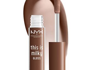 NYX PROFESSIONAL MAKEUP This Is Milky Gloss ، ملمع شفاه نباتي ، ترطيب لمدة 12 ساعة - Milk The Coco (بني شوكولاتة)