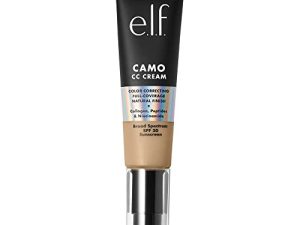 كريم elf Camo CC ، كريم أساس مصحح للألوان بتغطية متوسطة إلى كاملة مع عامل حماية من الشمس 30 ، خفيف 205 N ، 1.05 أونصة (30 جم)