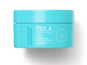 جل TULA Skin Care Brighten Up Smoothing التمهيدي | خالي من السيليكون ، غير كوميدوغينيك للوجه ، برايمر مقابض للمكياج ، محمل ب Yuzu و Willowherb | 1.41 فلوريدا. أوقية.