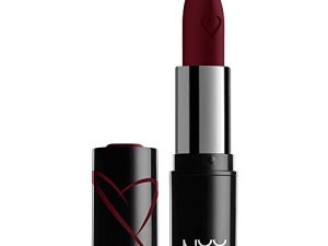 NYX PROFESSIONAL MAKEUP أحمر شفاه صاخب ساتان لامع ، محمل بزبدة الشيا - مفتوح (عنابي دافئ)