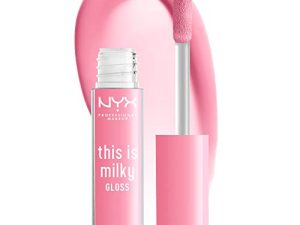 NYX PROFESSIONAL MAKEUP This Is Milky Gloss ، ملمع شفاه نباتي ، ترطيب لمدة 12 ساعة - Milk It Pink (وردي شفاف)