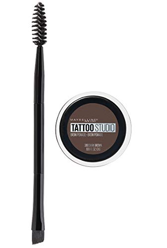 Maybelline TattooStudio مرهم الحواجب يدوم طويلاً ، قابل للبناء ، مكياج الحواجب ، بني غامق ، عدد 1 Maybelline TattooStudio مرهم الحواجب يدوم طويلاً ، قابل للبناء ، مكياج الحواجب ، بني غامق ، عدد 1