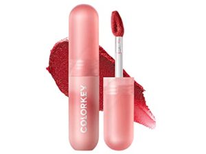 COLORKEY Velvety Mousse Fluffy Lip Mud (R109 To be) ، أحمر شفاه غير لامع يدوم طويلاً ، ملمع شفاه مخملي ناعم ، مكياج شفاه | نسيج الطين ، ألوان غروب الشمس الدافئة