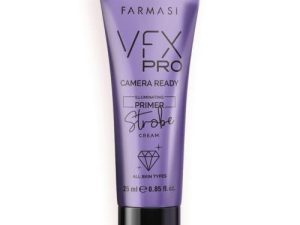 FARMASi VFX Pro Camera Ready Makeup Primer ، برايمر منعم للوجه ، يوحد مظهر لون البشرة واحمرارها ، يرطب ويحسن تآكل المكياج ، تغطية خفيفة الوزن تدوم طويلاً ، 0.85 أونصة سائلة / 25 مل (ستروب)