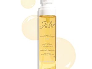 زيت منظف ومزيل المكياج Julep فيتامين E المرطب - غسول الوجه للبشرة العادية إلى الجافة الحساسة - 3.5 أونصة سائلة - منظف الوجه بزيت الورد وزيت الزيتون