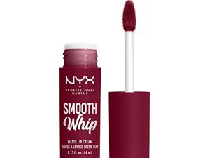 NYX PROFESSIONAL MAKEUP Smooth Whip Matte Lip Cream ، طويل الأمد ، مرطب ، أحمر شفاه سائل نباتي - موس الشوكولاتة (بني أحمر غامق)
