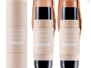 قلم التظليل Erinde Contour Highlighter مع فرشاة - قلم برونزي ، قلم تفتيح الوجه ، قلم تظليل للوجه ، قلم كريم أساس هايلايت ، مضاد للماء ، مكياج طويل الأمد (# 02 + # 04؟