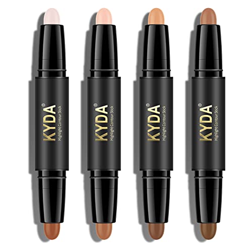 KYDA 8 Colors Highlight Concealer Contour Stick ، 2 in 1 Body Shding Stick ، Face Highlighting Sticks ، Contouring Highlighting Foundation Shadow Cream Pen (4 Pcs) KYDA 8 Colors Highlight Concealer Contour Stick ، 2 in 1 Body Shding Stick ، Face Highlighting Sticks ، Contouring Highlighting Foundation Shadow Cream Pen (4 Pcs)
