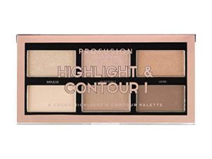 مجموعة مكياج Profusion Cosmetics Mini Artistry Highlight & Contour I Palette Makeup Kit ، تركيبة بودرة ناعمة وطويلة الأمد - متوسطة خفيفة