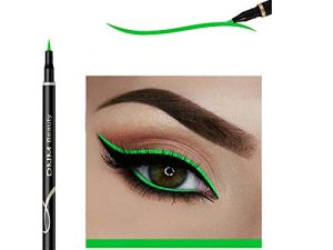 DNM Cat Eye Makeup مقاوم للماء نيون ملون سائل كحل قلم مكياج كومستيكس قلم تحديد عيون أسود يدوم طويلاً (أخضر)