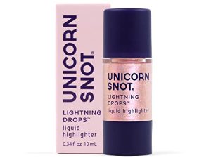 Unicorn Snot Lightning Drops - هايلايتر سائل ومكياج كونتور أحمر الخدود - ظلال عيون لامعة ، ملمع للجسم - أفكار هدايا الكريسماس ، أدوات تخزين ، طلاء للوجه للعطلات - PIXIE