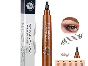 قلم حواجب Microblading ، قلم حواجب سائل طبيعي احترافي طويل الأمد للمكياج (1 # بني فاتح)