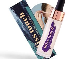 Bliss Touch - هايلايتر سائل لجميع أنواع البشرة ، مكياج هايلايتر مقاوم للماء وذو صبغات عالية مع الصبار والفيتامينات ، اللؤلؤ