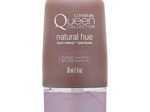 مكياج سائل من COVERGIRL Queen Natural Hue Liquid True Ebony 755 ، 1 أونصة (قد تختلف العبوة)