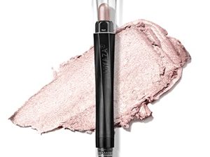 LUXAZA Eye Shadow Stick ، مكياج فردي كريمي مع فرشاة دمج ، عصا تفتيح العين ، قلم تمييز ، محدد عيون ، Smooth Metallic # 74 Cloud Pink Pearl