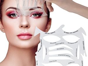 إستنسل للمكياج السريع قوالب كحل أداة مكياج مع مجموعة متنوعة من أشكال محدد العيون وسائد استنسل ظلال العيون قالب تحديد العيون