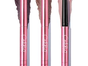 CUTEBEY Eyeshadow Stick 3PCS Eyeshadow Stick مجموعة مع تركيبة كريم تنزلق بسلاسة وسهلة الدمج ، مقاومة للماء والتلطخ ومقاومة للتجاعيد تضمن مكياج العيون طويل الأمد