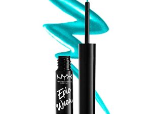NYX PROFESSIONAL MAKEUP Epic Wear Metallic Liquid Liner ، محدد عيون مقاوم للماء يدوم طويلاً - Teal Metal