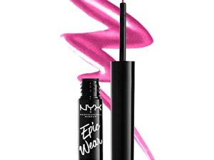 NYX PROFESSIONAL MAKEUP Epic Wear Metallic Liquid Liner ، محدد عيون مقاوم للماء يدوم طويلاً - Fuschia Metal