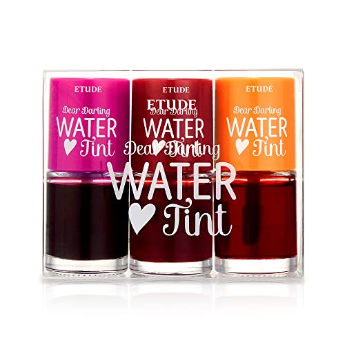 ETUDE Dear Darling Water Tint 3 Color Set 9.5gx 3color (21AD) | صبغة شفاه ملونة زاهية مع صبغة شفاه مرطبة عديمة الوزن وغير لزجة | لون الشفاه خفيف الوزن ومقاوم للتلطخ | الجمال الكوري ETUDE Dear Darling Water Tint 3 Color Set 9.5gx 3color (21AD) | صبغة شفاه ملونة زاهية مع صبغة شفاه مرطبة عديمة الوزن وغير لزجة | لون الشفاه خفيف الوزن ومقاوم للتلطخ | الجمال الكوري