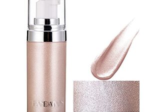 Yeweian Face Body Luminizer ، مكياج هايلايتر سائل ، إضاءة لامعة للوجه والجسم ، كريم أساس سائل برونزي سموث شاين لامع ، هايلايتر مرطب للجسم مقاوم للماء (01 # أبيض لؤلؤي)