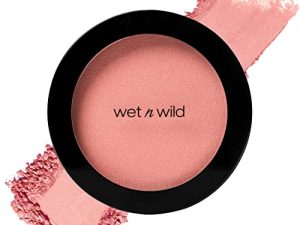 Blush By Wet n Wild Color Icon Pink Blush Powder Makeup، Nudist Society، توهج طبيعي غير لامع ، زيت الجوجوبا المرطب