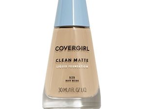 COVERGIRL Clean Matte Liquid Foundation Buff Beige 525، 1 oz (قد تختلف العبوة)