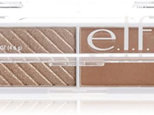 Elf Cosmetics Bite-Size Face Duo ، هايلايتر ، برونزر ، لوح أحمر الخدود ، عالي التصبغ ، تفاح متبل ، 0.049 أونصة (1.4 جم) ، 0.049 أونصة