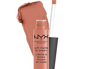 NYX PROFESSIONAL MAKEUP كريم شفاه ناعم غير لامع ، أحمر شفاه سائل خفيف الوزن - أثينا (ماتي بيتش بيج)