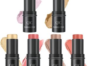 6 ألوان Contour Stick Highlighter Stick و Cream Blush Stick Kit ، يضيء الوجه وقلم رصاص لتظليل البرونز ، وعصي مكياج لتشكيل الوجه للوجنتين ＆ للشفاه والعيون