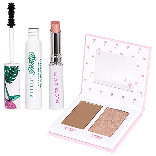 مجموعة مكياج Petite 'n Pretty Glow للبنات ، تتضمن الثنائي للخدود والهايلايتر ، بلسم الشفاه اللامع ، وماسكارا مكثفة بالريش بالكامل ، صنع في الولايات المتحدة الأمريكية مجموعة مكياج Petite 'n Pretty Glow للبنات ، تتضمن الثنائي للخدود والهايلايتر ، بلسم الشفاه اللامع ، وماسكارا مكثفة بالريش بالكامل ، صنع في الولايات المتحدة الأمريكية