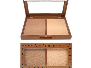 W7 Hollywood Bronze & Glow - بودرة مضغوطة Duo Shimmer Bronzer & Highlighter - كونتور وإبراز مكياج نباتي