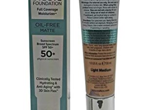 إت باي باي كريم أساس مرطب خالٍ من الزيت وعامل وقاية من الشمس SPF 50+ 1 مل. أوقية. (متوسط خفيف)