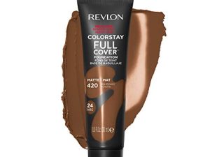 Revlon ColorStay Full Cover Longwear Matte Foundation ، مكياج وجه خفيف الوزن مقاوم للحرارة والعرق ، Mahogany (420) ، 1.0 أونصة