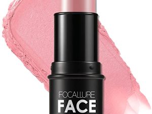 FOCALLURE كريم أحمر الخدود ، أحمر خدود قابل للبناء للخدود ، لمسة نهائية غير لامعة وندية ، يدوم طويلاً ، سهل التطبيق ، خفيف الوزن متعدد العصا ، وردي للأطفال