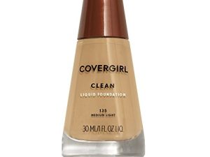 كريم أساس Clean Makeup من COVERGIRL متوسط فاتح 135 ، 1 أونصة (قد تختلف العبوة)