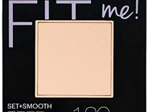 مجموعة Maybelline New York Fit Me + مكياج بودرة ناعمة ، عاجي كلاسيكي ، 0.3 أونصة.