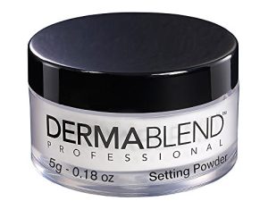 بودرة التثبيت السائبة Dermablend ومكياج بودرة الوجه وبودرة التشطيب للون البشرة الفاتحة والمتوسطة والتان