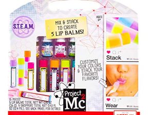 مشروع MC2 ابتكر مختبر مرطب الشفاه الخاص بك ، مجموعات STEM في المنزل للأطفال من سن 6 سنوات فما فوق ، مجموعات المكياج ، مرطب الشفاه DIY ، أنشطة لحفلات أعياد الميلاد ، النوم