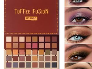 باليت ظلال العيون Toffee Fusion Nude من UCANBE ، 48 ظلال محايدة من مجموعة مكياج ظلال العيون Naked Eye Shadow ، مجموعة مكياج عالية اللمعان غير لامعة وغير لامعة للنساء والفتيات