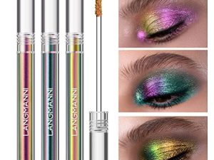 Jolilab Liquid Glitter Eyeshadow ، 3 ألوان سائل معدني الحرباء ظلال العيون ، نظرة متعددة الأبعاد للعيون ، مجموعة مكياج طويلة الأمد لامعة ثلاثية الأبعاد