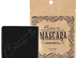 بيسام كوزماتيكس كيك ماسكارا إعادة الملء الأسود - مكياج العيون 3 في 1 - حجم وطول 3 في 1 - ماسكارا للرموش ، محدد عيون ، ماسكارا للحواجب - ماسكارا نباتية للعيون الحساسة - ماسكارا سوداء ومحدد عيون