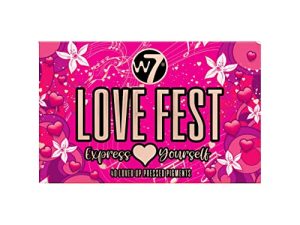 لوحة ألوان W7 Love Fest المضغوطة - 40 لونًا للحفلات المرحة مع ماتي ، لامع ، لامع - مكياج جريء لا تشوبه شائبة ويدوم طويلاً
