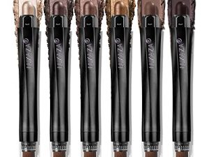 LUXAZA 6 PCS Taupe Mauve Ne Eyeshadow Stick مجموعة ، كريم ظلال عيون كريم ، قلم تحديد عيون لامع وغير لامع ، قلم تحديد عيون لامع ومكياج