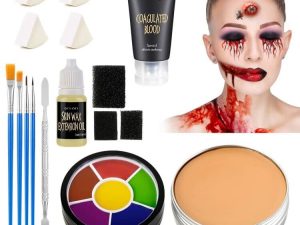 مجموعة مكياج الزومبي ، مجموعة مكياج الهالوين SFX من Scar Wax ، مجموعات مكياج احترافية ذات تأثيرات خاصة للكدمات ، الزومبي ، مصاصي الدماء ، الجروح ، الوحش ، الكوسبلاي والمسرح المسرحي ، مجموعة لوازم المكياج SFX بالجملة