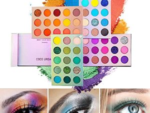 باليت ظلال العيون من سي سي بيوتي 60 لونًا مجموعة ظلال عيون للمكياج عالية اللمعان غير اللامع تدوم طويلاً مقاومة للماء قابلة للمزج 4 في 1 مجموعة مكياج من لوح ألوان هدايا لعيد الحب