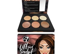 مجموعة كونتور كريم W7 Lift & Sculpt - لوحة مكياج لإخفاء وإبراز وتحديد الكونتور - التعليمات خطوة بخطوة متضمنة
