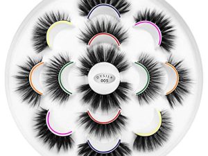 7 أزواج من DYSILK 6D Mink Eyelashes فو منفوش طويل دراماتيكي الرموش الصناعية الفاخرة الحجم الطبيعي وهمية الرموش سميكة تمديد مكياج الرموش الصناعية قابلة لإعادة الاستخدام 7 أنماط مختلطة بدون صمغ (005)